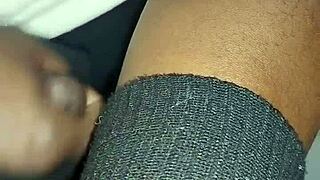 Clothed in jeans with wrestling wristbands gives detailed jerk off instructions