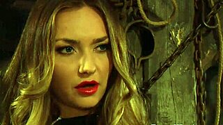 Busty Lesbian Slave Bound Boobs Groped!