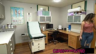 mara luv grabs toys in doctor's office as aria nicole joins for gyno fetish play 😏