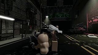 my futanari gf pounds my ass on busy street thrill