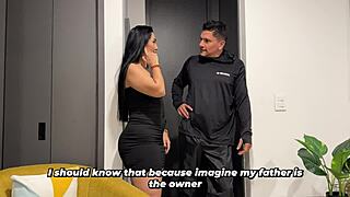 colombian milf brunette big ass delivery guy tip fat saggy tits shaking