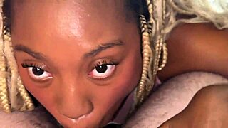 ebony kara nate interracial cumshot facial