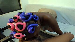 naughty curly girl plays with my big tits, my dick-suckin lips perfect for your cock - jhodez1