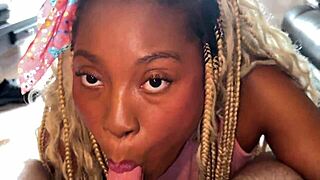 ebony kara nate interracial cumshot facial