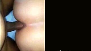 Neighbor pounds fat friend's tight asshole gaping with cum on ass