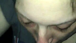 San swallows every drop of amazing blowjob cum!