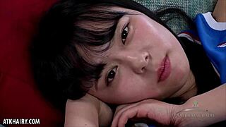 SHY CHEERLEADER YUKINA MOMOMI FINGERS HAIRY PUSSY!