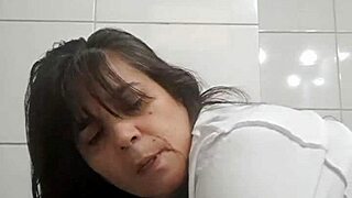 She didn't expect that intense bathroom fuck ending in hot creampie