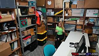 teen shoplifter caught spying begs security guard's doggystyle cock 👀🔥