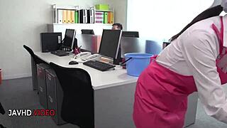 hey chihiro akino's office blowjob creampie heats up hard