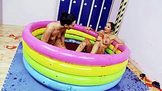 romana ryder and tammie lee wrestle in steamy lesbian jelly fight