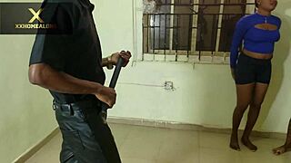 two hot ebony teens 18+ caught by corrupt cop