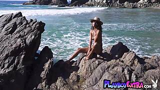 flexible latina teen carolina reyes strips nude beach