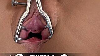 Raven haired czech babe savors squirting piss play solo