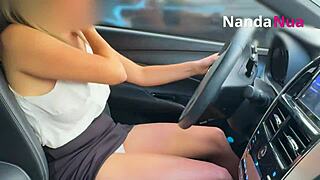 watch this naughty wife flash tits and flash panties to gas station guy outdoors!