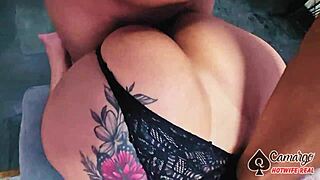 Ecstatic Brazilian BBW's Tight Pussy Filled with Creampie