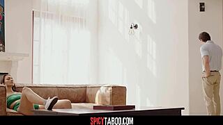 A HOT brunette babe SEDUCES the AC REPAIRMAN for intense action.