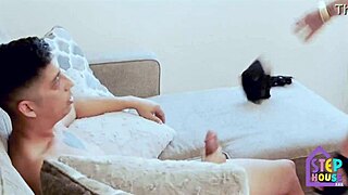 Milf with Huge Natural Tits Rides Young Stud Cowgirl Style