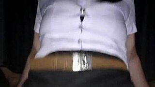 thai college babe conquers huge cock with bangkok creampie