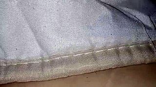 Pregnant woman flashes sixth month belly and bush publicly