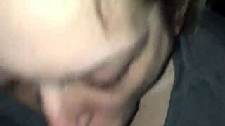 San swallows every drop of amazing blowjob cum!