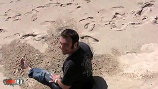 Ever wonder what happens when he grabs that fierce blue-eyed bikini slut for a facial cumshot?