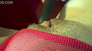 Italian milf Artemisia fingers wet pussy with toy moaning