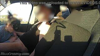 Wife Caught Sucking Stranger's Cock in School Parking Car