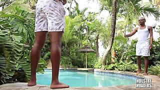 resort fuckfest with two huge black cocks pounding