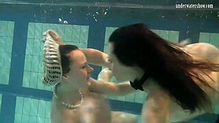 bouncing tits russian brunettes katka barbara lick tight pussies poolside underwater lesbian fun