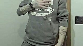 ripping clothes off skinny babe's small waist in bathroom cfnm