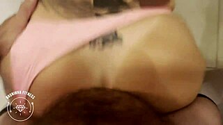 horny brazilian redhead bikini slut fucked in kitchen