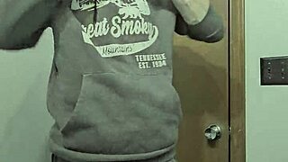 ripping clothes off skinny babe's small waist in bathroom cfnm