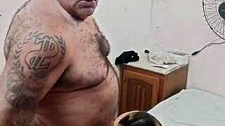 24 year old blonde spends day blowing older guy