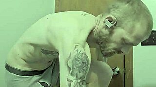 ripping clothes off skinny babe's small waist in bathroom cfnm