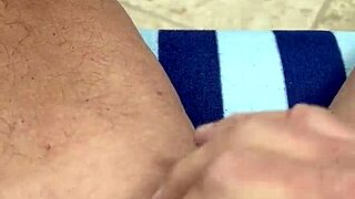 nakedman15 flashes cock after watching pussy eating closeup
