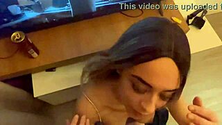 skinny neighbor sucks cock dry for hot milk load