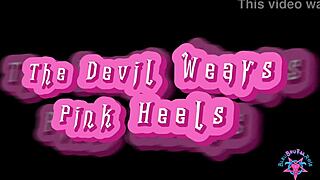 Devilish big ass goth milf bleubrutalrose pounds latex heels with monster dildo