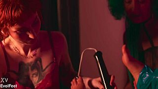 three bound goddesses force deepthroat worship on their perfect feet