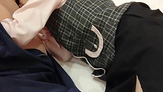 ol assistant squirms from cunnilingus before cosplay creampie fuck