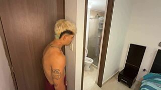 colombian teen big ass masturbates then rides huge cock cowgirl to squirting creampie