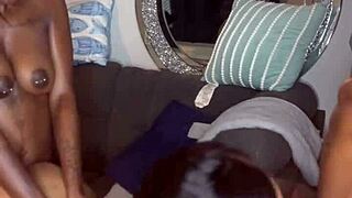 Freaky Ebony Double Penetration Threesome Sluts