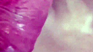 cumming hard on her pierced face on knees 😍💦