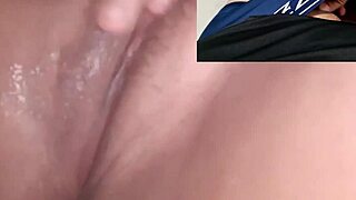 ex watching his ex's naughty teen finger her wet pussy till he explodes on sheer red