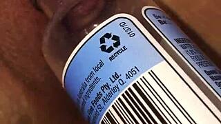 wife's swollen clit gets juicy suction closeup