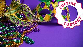 Pornstar Jessica Grabbit Flashes Big Natural Tits at Mardi Gras with Rabbit Toy