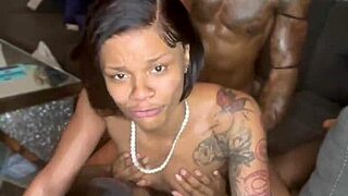 Freaky Ebony Double Penetration Threesome Sluts