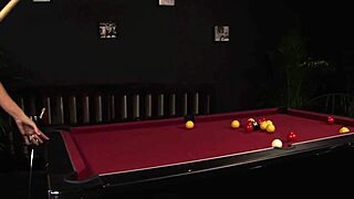 blonde natasha marley sucks big cock then anal fucks on pool table