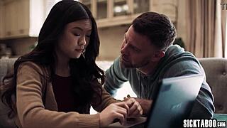 Jealous Asian Teen Lulu Chu Fucks After Masturbation Blowjob With Slimthick Vic!