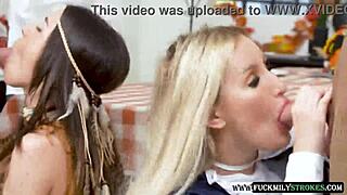 innocent girl turns thanksgiving into rough daddy doggystyle frenzy